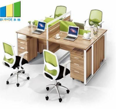Commercial 4 Seat Office Desk Modern Table Modular Office Workstation