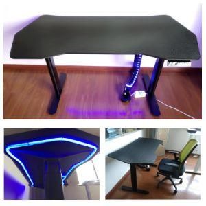Ergonomic Height Adjustable Standing Table Gaming Desk with LED Light