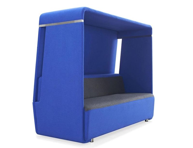 Customized Open Office Fabric 2 Seater Phone Booth Telephone Meeting Booth
