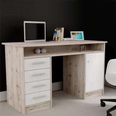 Bedroom Home Furniture White Three Pumping Computer Office Desk Wholesale