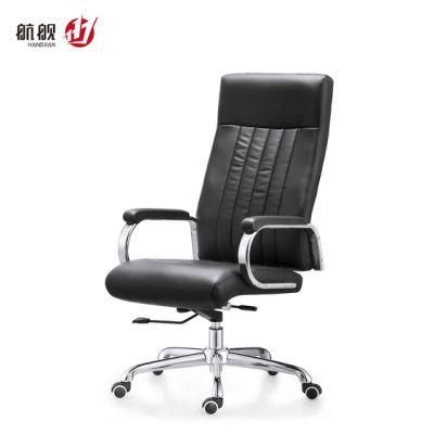 Manufacturer Good Quality Wheels High Back Office Leather Chairs