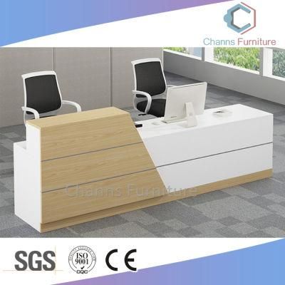 Big Size Durable Two Seats Wooden Designs Reception Table (CAS-RA03)