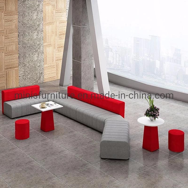 (M-SF28) Modern Unique Design Hotel Lounge/Office Pucbic Area Leisure Sofa Set with Stool and Coffee Table