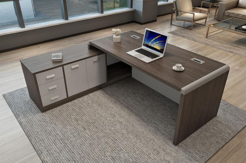 Hot Sales Office Furniture Factory MDF L Shaped Wooden Executive Office Desk