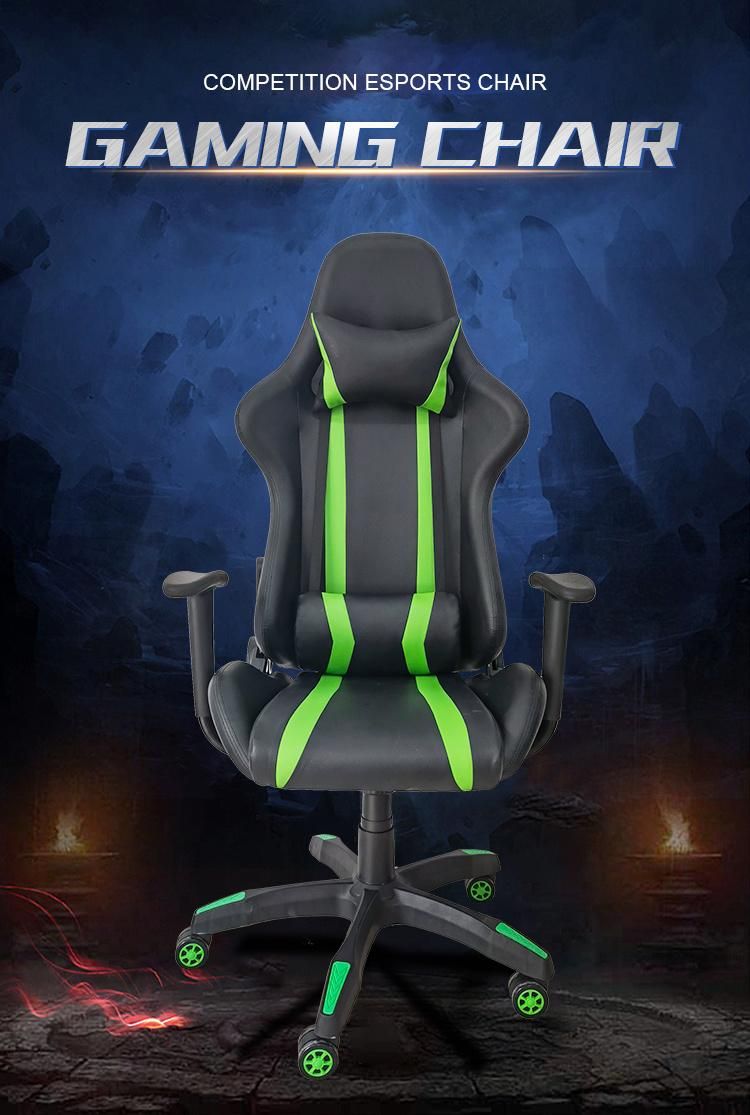 Black Cheap Ergonomic Leather Swivel Gaming Chair