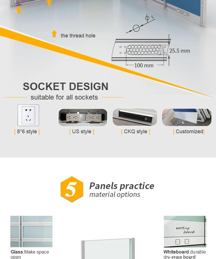 Manufacturer Price Modern Simple Design Office Cubicle Workstation