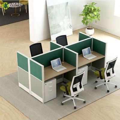 Modern Personal Office Furniture Low Partition 4 Way 4 6 8 Person Modular Cubicle Workstation