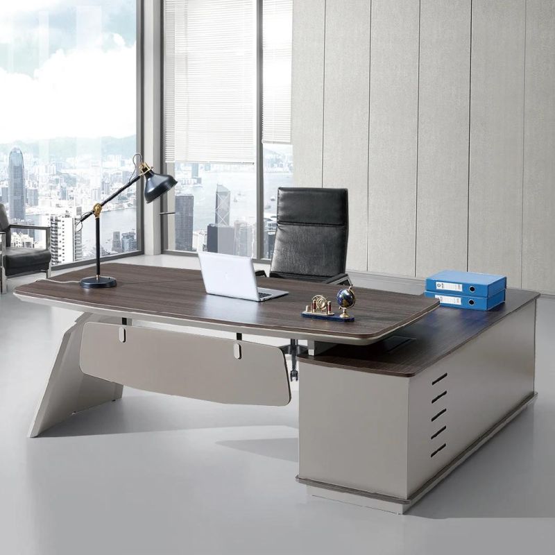 Modern Patent Design MDF Furniture L Shaped Computer Manager Executive Office Desk