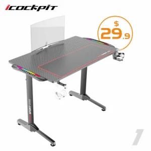 Icockpit Hot Selling Small Computer Desk Multifunction Extension Stand Gaming Table Metal Legs Gaming Office Table