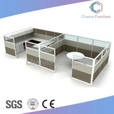 Manager Office Workstation with Round Meeting Table (CAS-W31419)