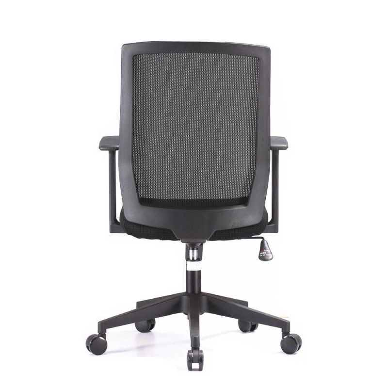 Black Office Chair Comfortable Mesh Fabric Simple Mechanism Revolving Chair