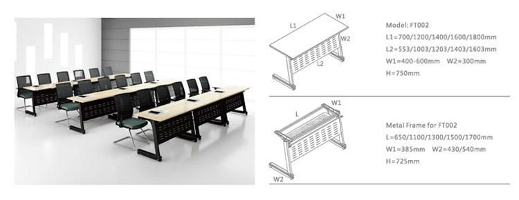 L Shape Meeting Room Training Desk Steel Folding Office Table Specific in Office Furniture