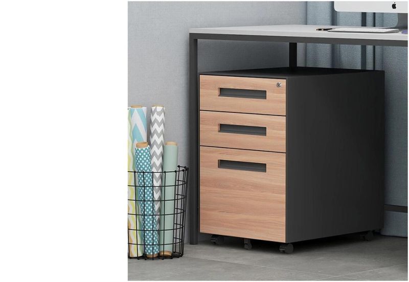 Office Use 3 Drawer Filing Cabinet Metal Storage Mobile Pedestal