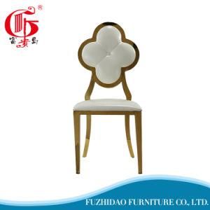 Beautiful Designing Flower Shape Stainless Steel Leather Chair