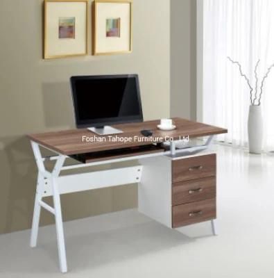 Wooden Desk with Three Drawer Office Staff Desk for One Person