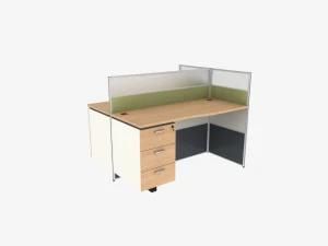 Popular Fashion and Simple Style Office Furniture 2 Person Workstation Design Office Desk