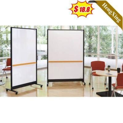 Modern Plastic Office Furniture White Color Square Mobile Folding Partition