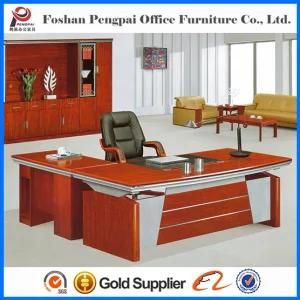 Fashion Design Reddish Brown Office Table with Sliver