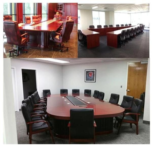 10 Persons Classic Wood Office Conference Table with Chairs