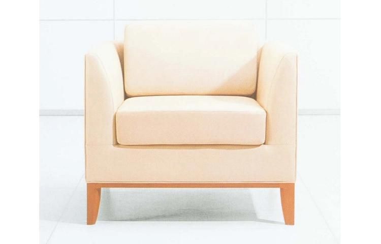 Nordic Style Wooden Frame Fabric Chair for Hotel Room