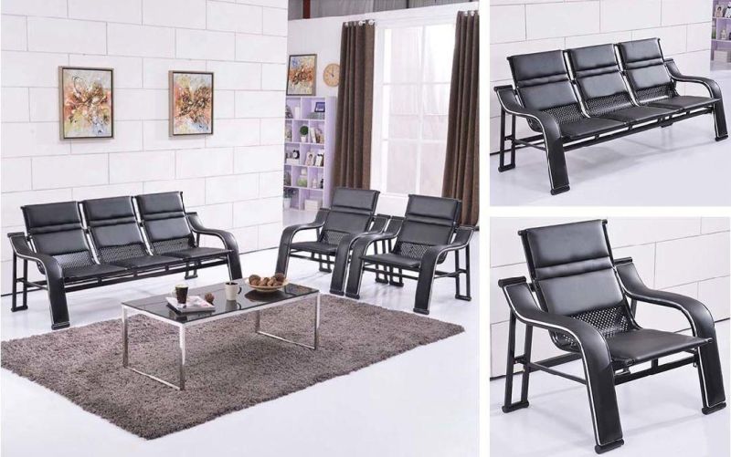 Hot Sale Modern Furniture Recliner Reception Room Leather Office Waiting Sofa Chair