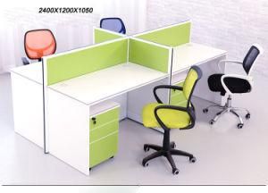 Modern Design Cubicle L Shape 4 Person Office Workstation Desk for Staff
