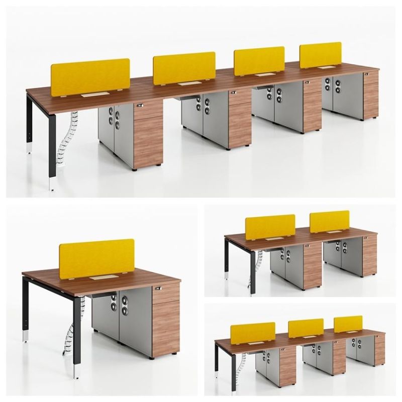 Modular Melamine Simple Modern Style Staff Use Office Table Desk Partition Workstation