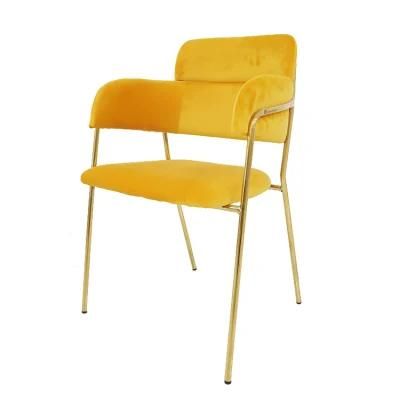 Metal Legs Dining Chair Velvet Dining Chair Modern Hot Sale Products