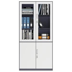 Two Glass Door Office Furniture Home Furniture Steel Filling Cabinet