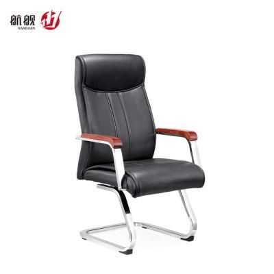 Bow Shape Guest/Meeting Chair Leather Office Chair