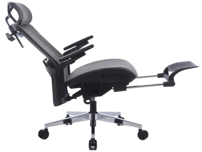 Mesh Modern Ergonomic Swivel Chair with Headrest and Back Coat Hanger