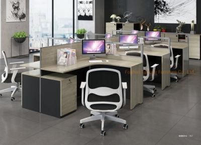 Fashion Office Furniture Team Computer Workstation Glass Partition Table