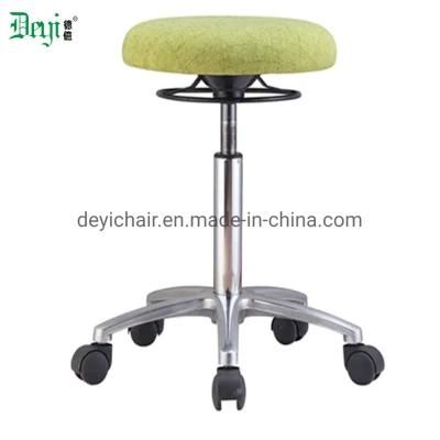 Simple up and Down Round Shape Mould Foam Seat Fabric Upholstery Aluminium Base Caster Chair