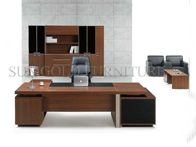 Popular Design Classic Executive Table with Storage Sets Brown Office Desk (SZ-OD125)