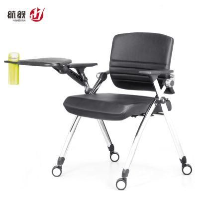 Office Training Plastic Training Chair with Writing Pad Office Furniture