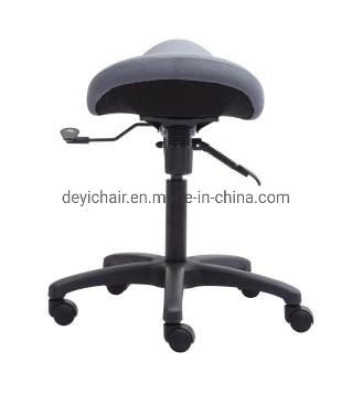 Two Lever Mechanism Office Fabric PU Upholstery up and Down Seat Angle Adjustment Saddle Shape Computer Chair