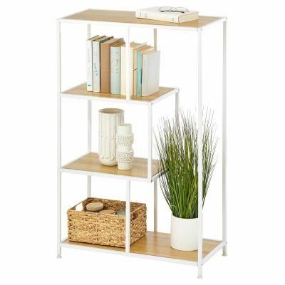 Modern Book Shelf Display Stand with Wood Board