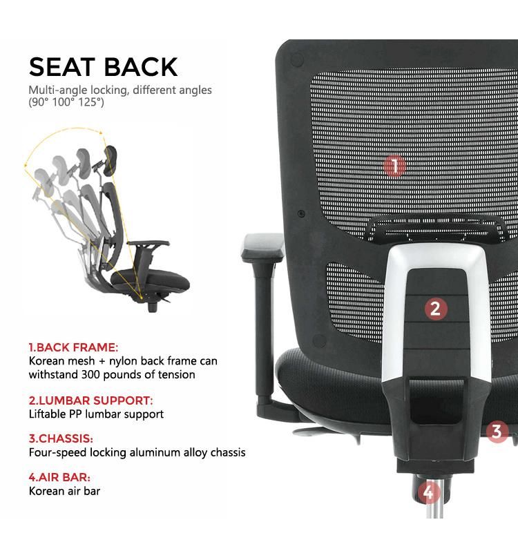 Manufacturer Commercial Furniture Adjustable Mesh Ergonomic High Back Office Chair