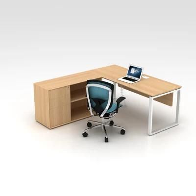 High Quality Office Furniture Standard Wooden Manager Office Table CEO L Shape MDF Contemporary Office Executive Desk