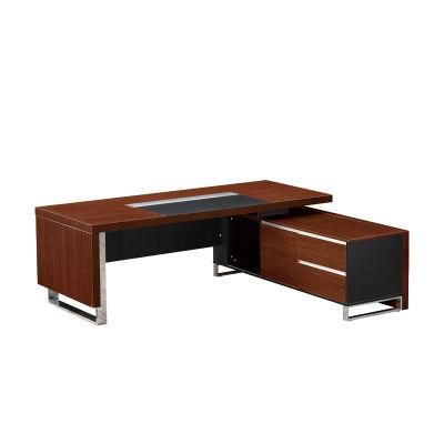 Classic Boss Modern Office Furniture L Shaped Wood Executive President Table Desk