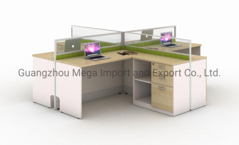 Modern Customized 4 Persons Office Workstation