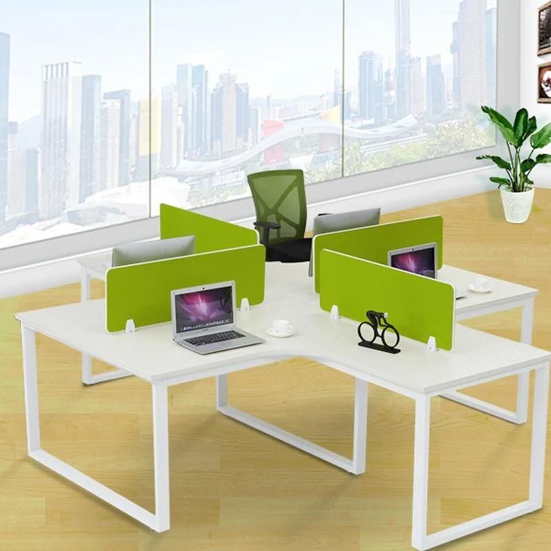 Modern Office Furniture Desk 4 Seater L Shape Workstation