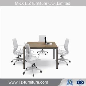Square Shape Small Meeting Coffee Table in Metal Frame (C1020)