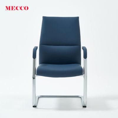 Elegant Design Leather Office Front Visitor Chair with Fixed Leg