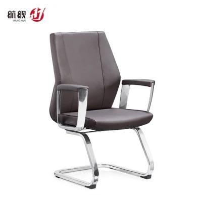 No Wheel Leather Modern Office furniture Visitor Reception Chairs