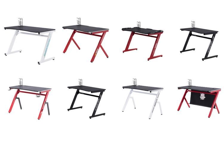 Lisung LED RGB Z Shaped Computer Racing Style Gaming Desk