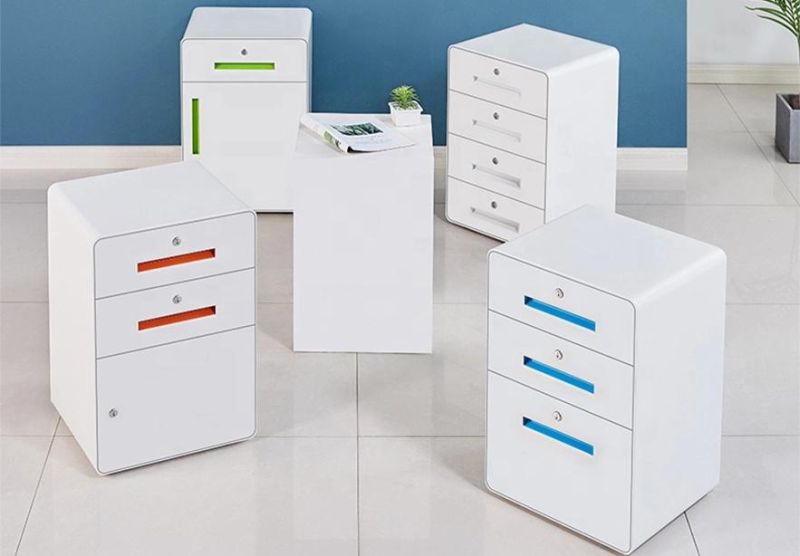 Metal Office Furniture High Quality 3 Drawers Mobile Filing Cabinet