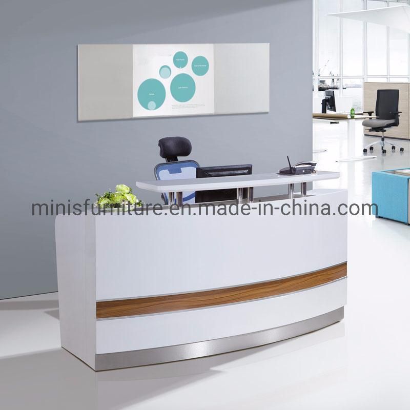 (M-RD611) Modern Curved Reception Desk for Salon/Office/Hospital/Hotel/Shop Front Use