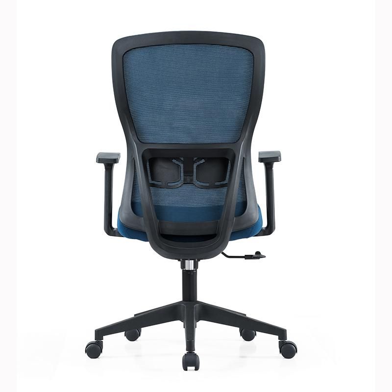 Blue MID Back Injection Molded Foam Ergonomic Revolving Mesh Office Chair
