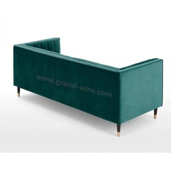 Hotel Furniture Pleated-Back Sofa Fabric Couch Office Sofa